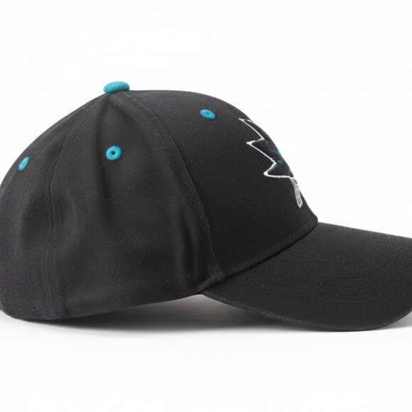 San Jose Sharks Hat Strapback Adjustable Embroider Logo Vintage Old Time Hockey - Picture 4 of 5